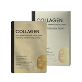 CKTUING 24K Gold Collagen Facial Mask – Anti-Wrinkle & Firming Hydrogel Sheet Mask Set with Oligo Hyaluronic Acid, Niacinamide & Vitamin C – Pore Minimizing & Hydrating Face Mask for All Skin Types, 4 Sheets/Box