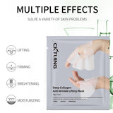Deep Collagen Anti Wrinkle Lifting Face Mask - Collagen Overnight Face Mask, Bio-Collagen Real Deep Mask, Hydrating Overnight Collagen Face Mask for Lifting, Firming and Moisturizing (5pcs/1 Box).
