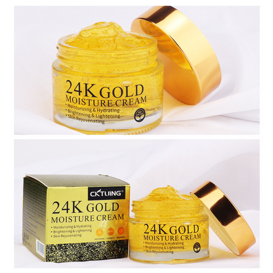 CKTUING 24K Gold & Collagen Face Moisturizing Cream- Anti-Aging Face Cream for Hydrating & Skin Rejuvenating- Korean Skincare - All Skin Type 1.69 fl oz