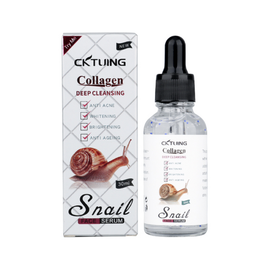 CKTUING Collagen & Snail Deep Cleansing Serum – Hydrating, Anti Acne, Pore Refining & Anti-Aging Formula – 30ml