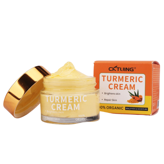 CKTUING Turmeric Face Cream 50g – Natural Vitamin C Brightening Moisturizer for Dark Spots, Anti-Wrinkle, Firming, Hydrating & Skin Revitalizing Cream for All Skin Types
