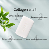 CKTUING Snail Essence Soap Bar β Collagen & Mucin Face Cleansing Soap for Wrinkle Removal, Acne Scar Treatment & Anti-Aging β Hydrating Facial Bar for Smooth, Clear Skin β 100g