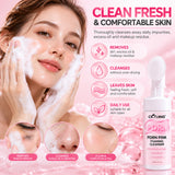 CKTUING PDRN Pink Foaming Cleanser with Silicone Brush, 120 ml