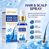 CKTUING GHK-CU AHK-CU Copper Peptide Hair & Scalp Spray with PDRN, Biotin, Caffeine, Rice Protein & Sodium Hyaluronate, Leave-In Scalp Care Mist, 60 mL
