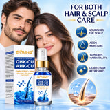 CKTUING GHK-CU AHK-CU Copper Peptide Hair & Scalp Spray with PDRN, Biotin, Caffeine, Rice Protein & Sodium Hyaluronate, Leave-In Scalp Care Mist, 60 mL