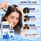 CKTUING GHK-CU AHK-CU Copper Peptide Hair & Scalp Spray with PDRN, Biotin, Caffeine, Rice Protein & Sodium Hyaluronate, Leave-In Scalp Care Mist, 60 mL