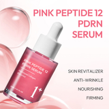 CKTUING PDRN Pink Peptide 12 Salmon DNA Serum – Firming & Hydrating Face Serum with Niacinamide, Collagen & Hyaluronic Acid | Brightening, Dark Spot Care & Skin Elasticity Support (30ml)