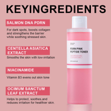CKTUING PDRN Pink Peptide Toner | Pink Glow Toner with Rose PDRN, Salmon PDRN & Niacinamide | Skin Boosting, Soothing, Calming, Uneven Skin Tone & Pore Care | K-Beauty Moisturizer (8.45 fl. oz.)