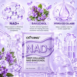 CKTUING NAD+ Bakuchiol Collagen Sheet Mask – Hydrating Face Mask, 4 Pack