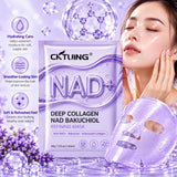 CKTUING NAD+ Bakuchiol Collagen Sheet Mask – Hydrating Face Mask, 4 Pack