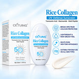 CKTUING Rice Collagen UV Defense Sunscreen SPF 50+ with Tranexamic Acid, Niacinamide & Multi-Peptides, 50 ml
