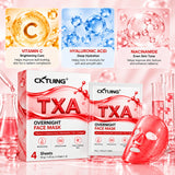 CKTUING Overnight Hydrogel Face Mask with Niacinamide, Hyaluronic Acid, Vitamin C, TXA & Collagen — 4 Sheets