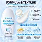 CKTUING Rice Collagen UV Defense Sunscreen SPF 50+ with Tranexamic Acid, Niacinamide & Multi-Peptides, 50 ml