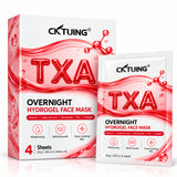 CKTUING Overnight Hydrogel Face Mask with Niacinamide, Hyaluronic Acid, Vitamin C, TXA & Collagen — 4 Sheets