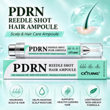 CKTUING PDRN Reedle Shot Hair Ampoule, 15 mL Scalp Care Serum with Copper Tripeptide-1, Biotin, Caffeine, Hydrolyzed Sponge & Sodium Hyaluronate, Lightweight Leave-In Hair Conditioning Formula