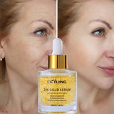 24K Gold Serum for Face - Premium Anti-Aging Treatment with Real Gold Flakes, Hyaluronic Acid & Vitamin E - Brightening, Hydrating & Wrinkle Reduction - 30 ml