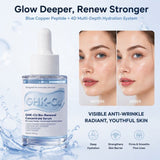 CKTUING GHK-Cu Bio-Renewal Concentrate Serum – Blue Copper Peptide Face Serum with Niacinamide, Hyaluronic Acid, AHA & Retinol – Anti-Wrinkle, Pore Minimizer & Hydrating Facial Essence for All Skin Types, 1 fl oz (30ml)