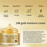 CKTUING 24K Gold & Collagen Face Moisturizing Cream- Anti-Aging Face Cream for Hydrating & Skin Rejuvenating- Korean Skincare - All Skin Type 1.69 fl oz