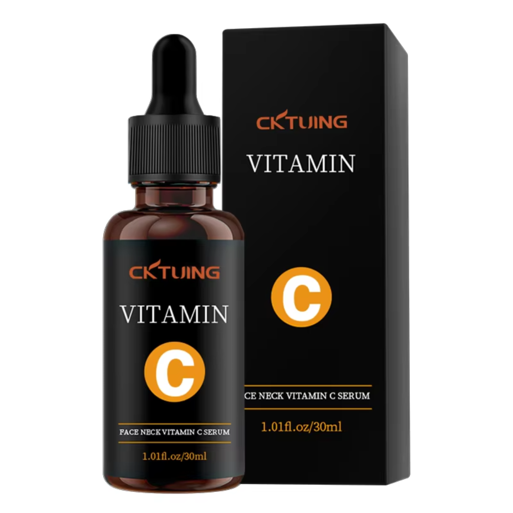 CKTUING Vitamin C Serum for Face & Neck – Brightening & Anti-Aging Serum for Dark Spots, Freckles, Wrinkles, Fine Lines – Hydrating Skin Care, 30ml