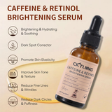 CKTUING Caffeine Retinol Serum for Dark Circles, Puffiness & Wrinkles | Natural Niacinamide, Hyaluronic Acid & Peptides | Anti-Aging Face, Eye & Body Whitening Skin Care | 30ml