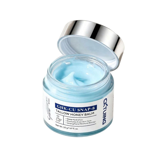 CKTUING GHK-CU SNAP-8 Tallow Honey Balm – Firming Anti-Wrinkle Face Cream with Blue Copper Peptides, Hyaluronic Acid, Vitamin C & Niacinamide – Hydrating & Barrier Repair Moisturizer for All Skin Types, 1.69 fl oz (50g)