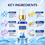 CKTUING GHK-CU AHK-CU Copper Peptide Hair & Scalp Spray with PDRN, Biotin, Caffeine, Rice Protein & Sodium Hyaluronate, Leave-In Scalp Care Mist, 60 mL