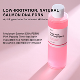 CKTUING PDRN Pink Peptide Toner | Pink Glow Toner with Rose PDRN, Salmon PDRN & Niacinamide | Skin Boosting, Soothing, Calming, Uneven Skin Tone & Pore Care | K-Beauty Moisturizer (8.45 fl. oz.)