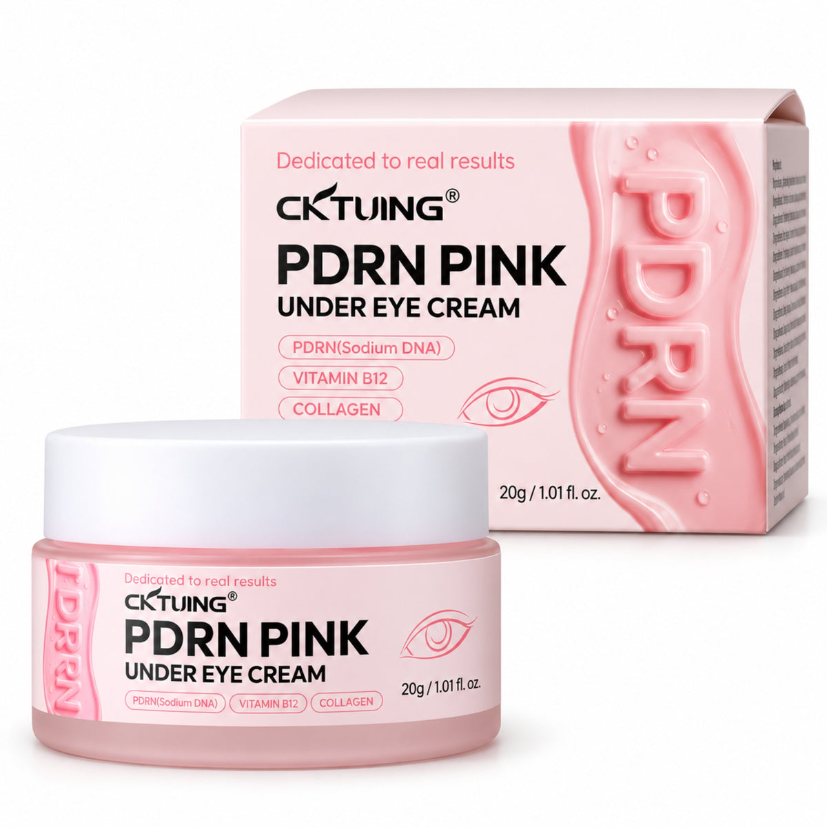 CKTUING PDRN Pink Under Eye Cream with Vitamin B12 & Collagen – 20 g