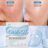 CKTUING GHK-CU Bio-Renewal Barrier Mask – Blue Copper Peptide Sheet Mask Set with 4D Hydration System, Triple Ceramide Complex, Pro-Vitamin B5, PDRN & Ergothioneine – Firming, Soothing & Cooling Moisture Barrier Facial Mask, 4 Sheets (30g / 1.05 oz Each)