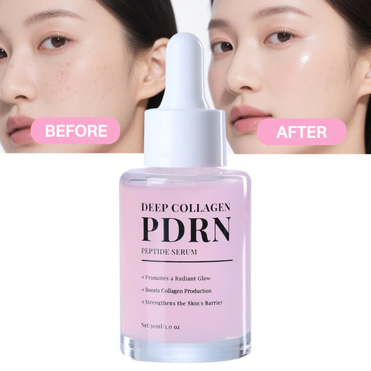 CKTUING Deep Collagen Pink Peptides Serum – PDRN Salmon DNA Brightening Booster for Glass Skin – Anti-Aging, Whitening, Dark Circle Care, Hydrating Glow Serum with Hyaluronic Acid, Vitamin C & Niacinamide – 1 oz (30ml)