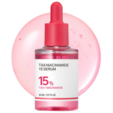 CKTUING Korean Skin Care Glow Serum – 15% Tranexamic Acid & Niacinamide Face Serum for Dark Spots –Whitening & Anti-Wrinkle Treatment with Collagen & Peptides – 30ml