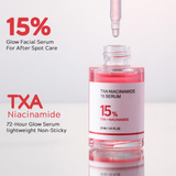 CKTUING Korean Skin Care Glow Serum – 15% Tranexamic Acid & Niacinamide Face Serum for Dark Spots –Whitening & Anti-Wrinkle Treatment with Collagen & Peptides – 30ml