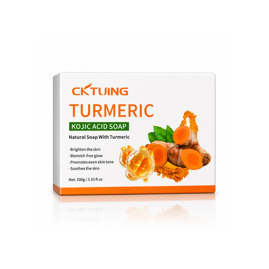 CKTUING Turmeric Soap – Natural Brightening & Cleansing Bar for Face & Body – Gentle Herbal Formula for All Skin Types – Hydrating, Exfoliating, & Soothing – Suitable for Men, Women, Kids, and Seniors