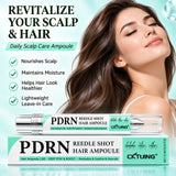 CKTUING PDRN Reedle Shot Hair Ampoule, 15 mL Scalp Care Serum with Copper Tripeptide-1, Biotin, Caffeine, Hydrolyzed Sponge & Sodium Hyaluronate, Lightweight Leave-In Hair Conditioning Formula