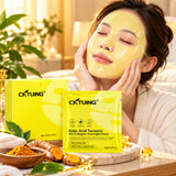 CKTUING Kojic Acid Turmeric Bio-Collagen Overnight Mask – Hydrating Facial Sheet Mask, 4 Sheets