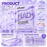 CKTUING NAD+ Bakuchiol Collagen Sheet Mask – Hydrating Face Mask, 4 Pack