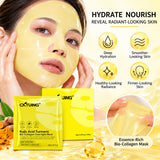CKTUING Kojic Acid Turmeric Bio-Collagen Overnight Mask – Hydrating Facial Sheet Mask, 4 Sheets
