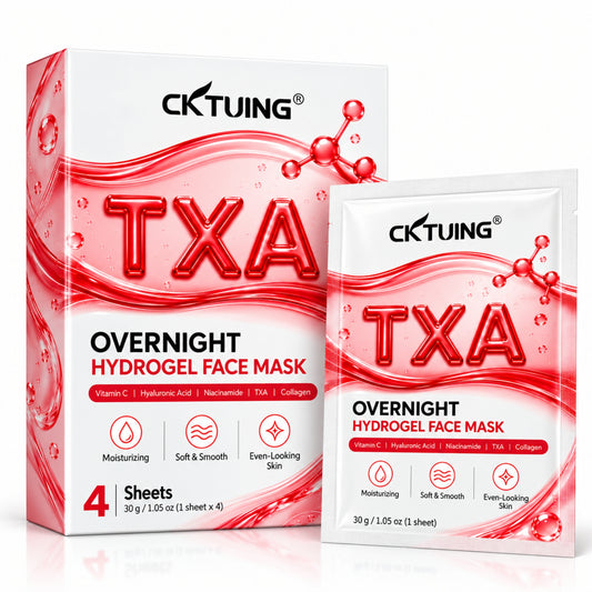 CKTUING Overnight Hydrogel Face Mask with Niacinamide, Hyaluronic Acid, Vitamin C, TXA & Collagen — 4 Sheets
