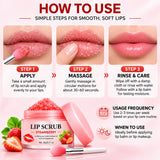 CKTUING Strawberry Lip Scrub – Gentle Exfoliating Lip Care for Soft, Smooth Lips – 20 g / 0.71 oz