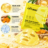 CKTUING Kojic Acid Turmeric Bio-Collagen Overnight Mask – Hydrating Facial Sheet Mask, 4 Sheets