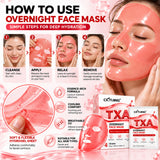 CKTUING Overnight Hydrogel Face Mask with Niacinamide, Hyaluronic Acid, Vitamin C, TXA & Collagen — 4 Sheets